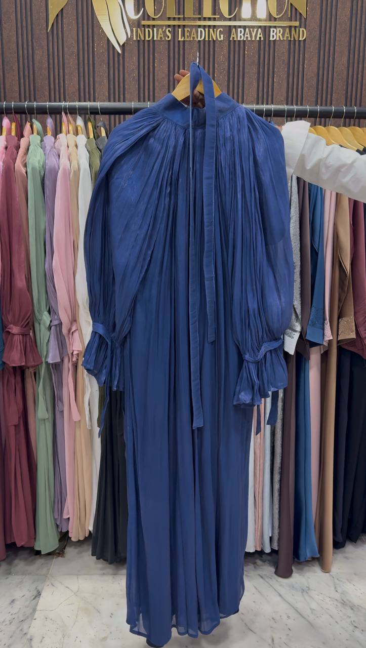 NAGMA ORGANZA CAP ABAYA | TEAL