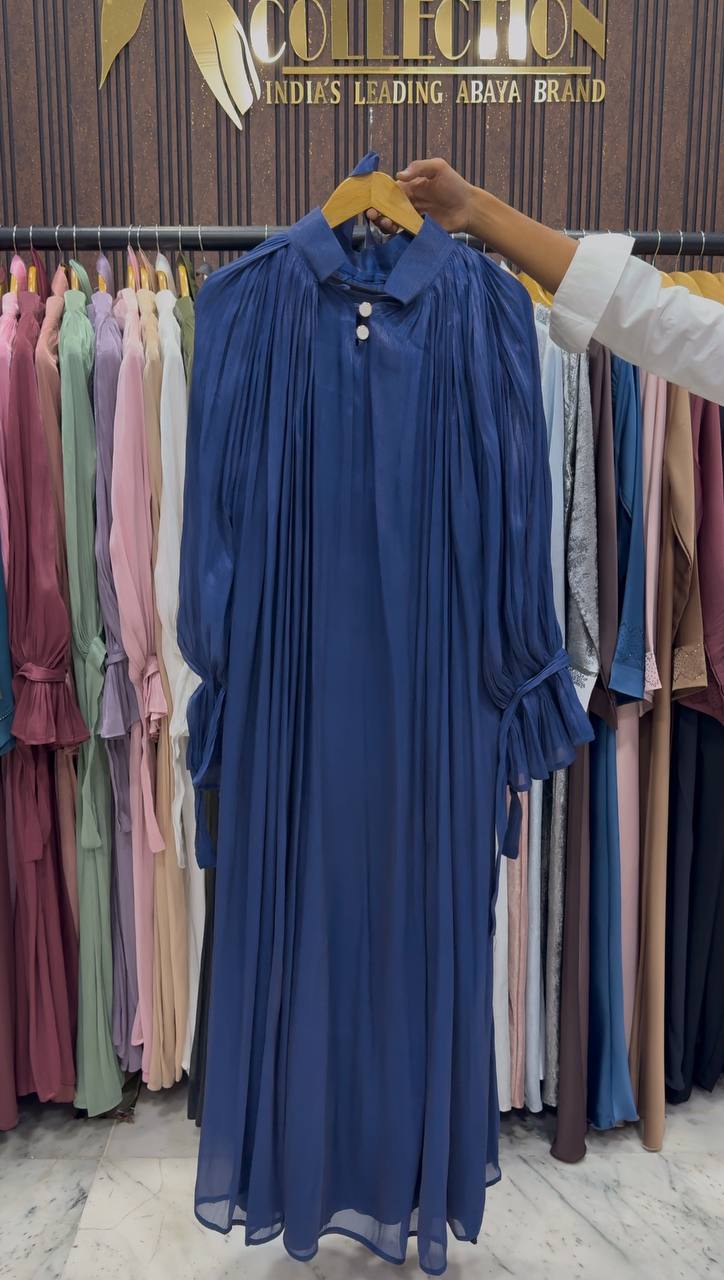 NAGMA ORGANZA CAP ABAYA | TEAL