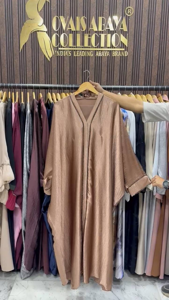 NADIYA HANDWORK KAFTA ABAYA | GOLDEN