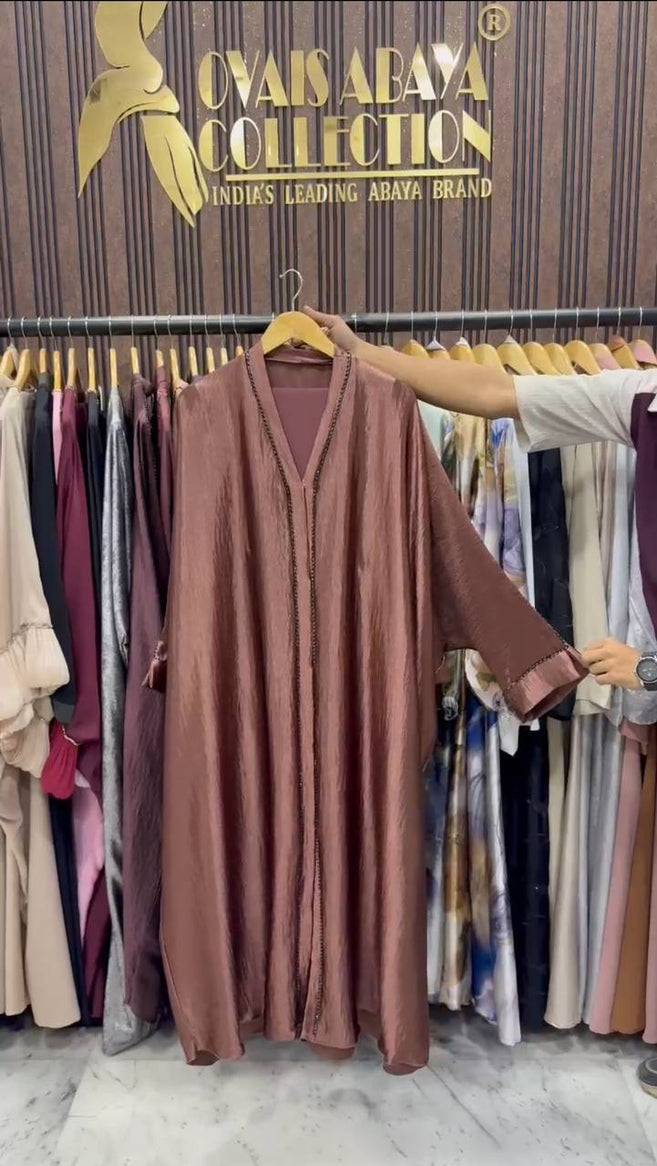 NADIYA HANDWORK KAFTA ABAYA | DUSTY PINK