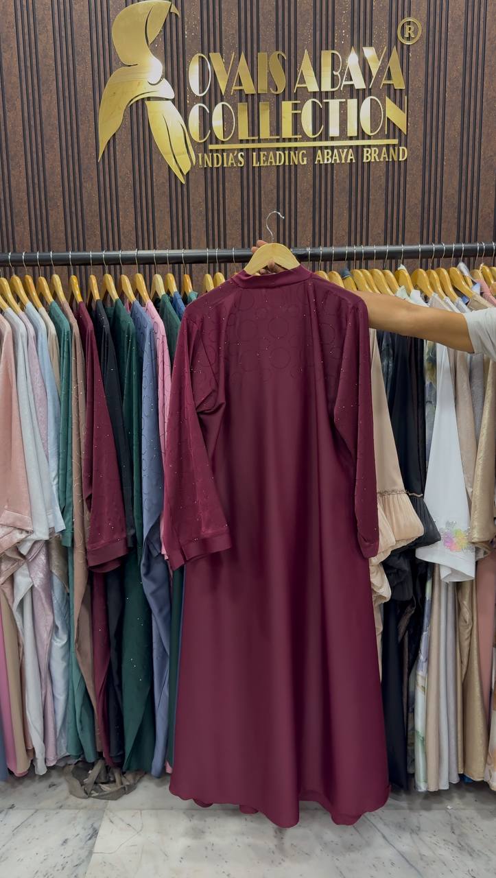 SK A-Line Imported Korean Abaya - MAROON
