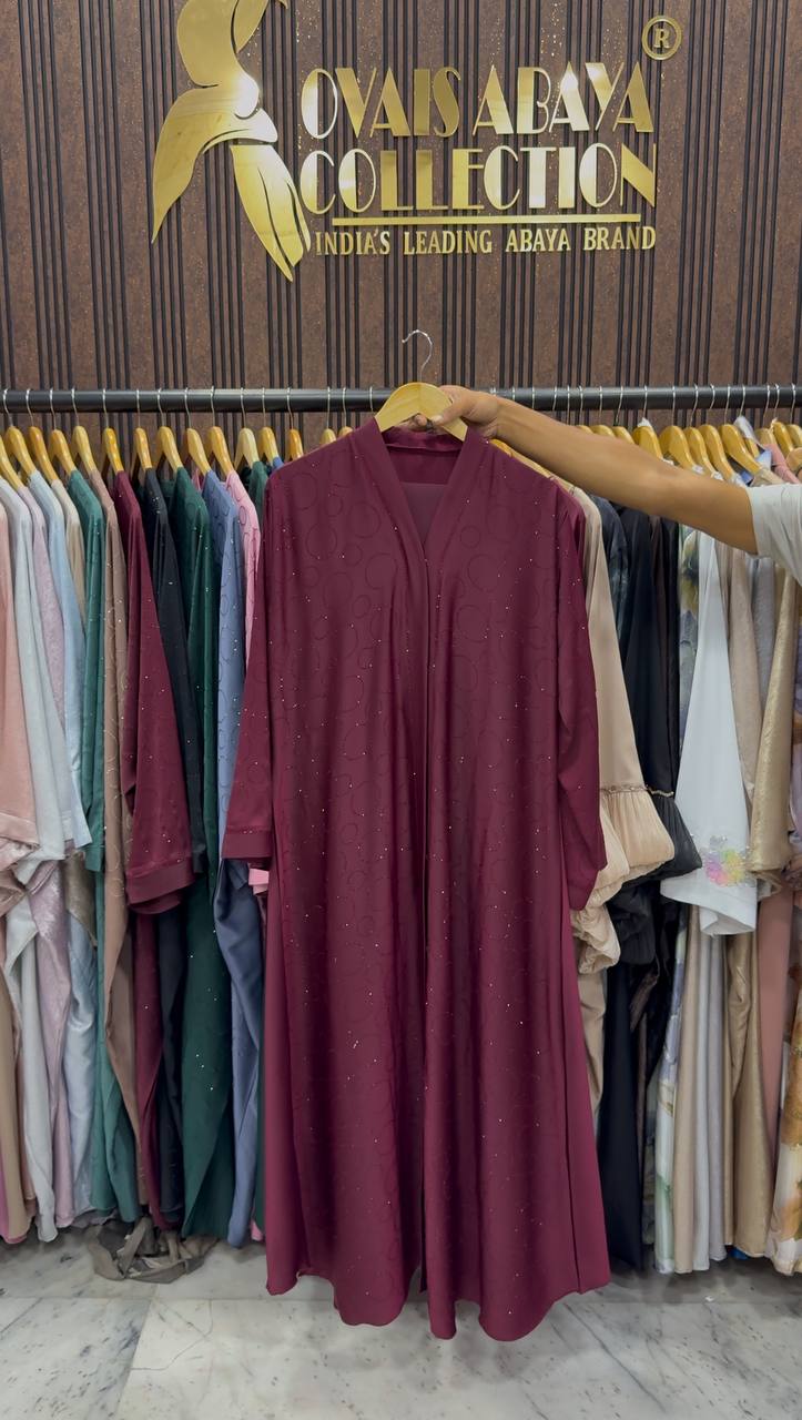 SK A-LINE KOREAN ABAYA | MAROON
