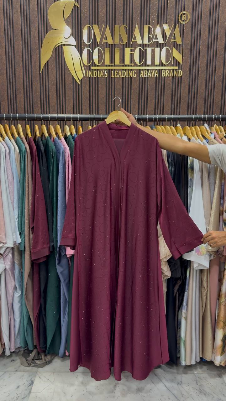 SK A-Line Imported Korean Abaya - MAROON