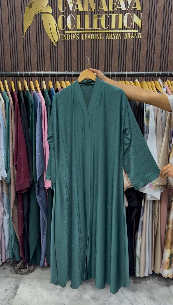 SK A-Line Imported Korean Abaya  - SEA GREEN