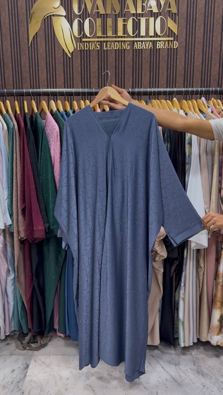 SK Imported Korean Kaaftan Abaya - GRAY