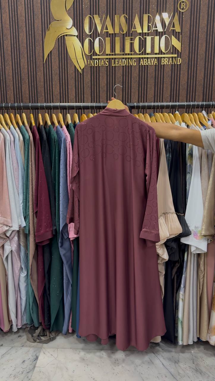 SK A-Line Imported Korean Abaya  - DUSTY PINK