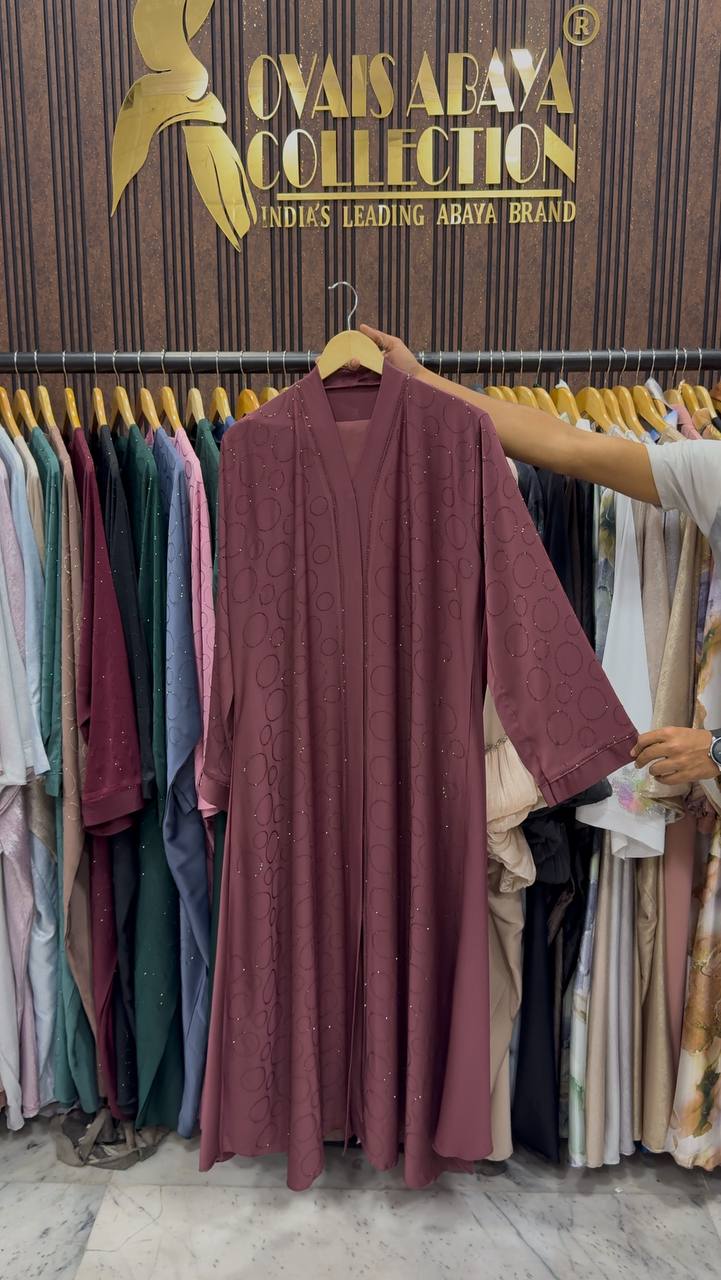 SK A-Line Imported Korean Abaya  - DUSTY PINK