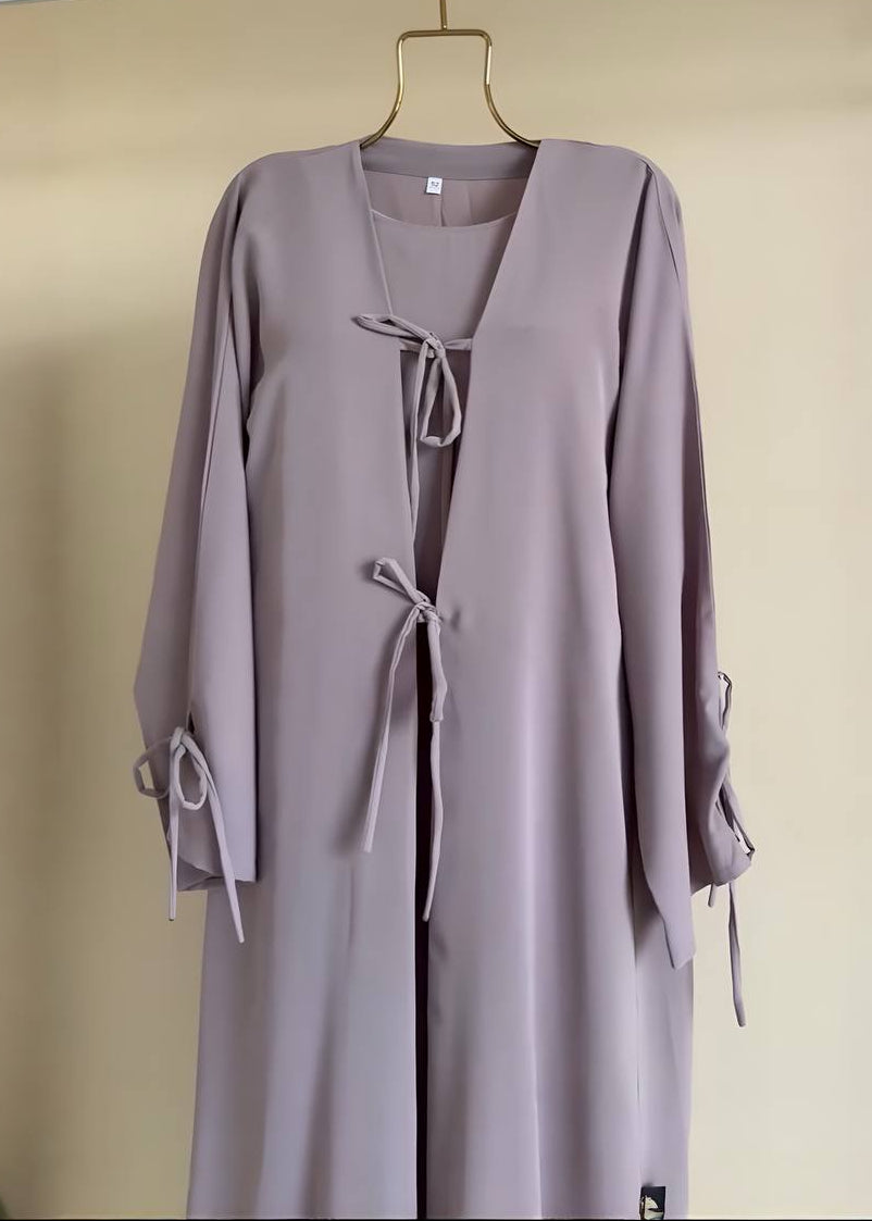 SAFA BOW STYLE DS ABAYA | LIL LAVENDER