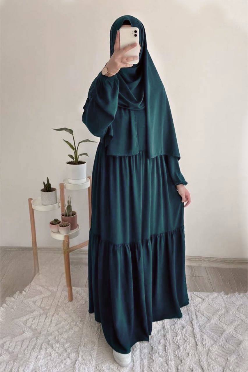 TUBA FRILL ABAYA | TEAL