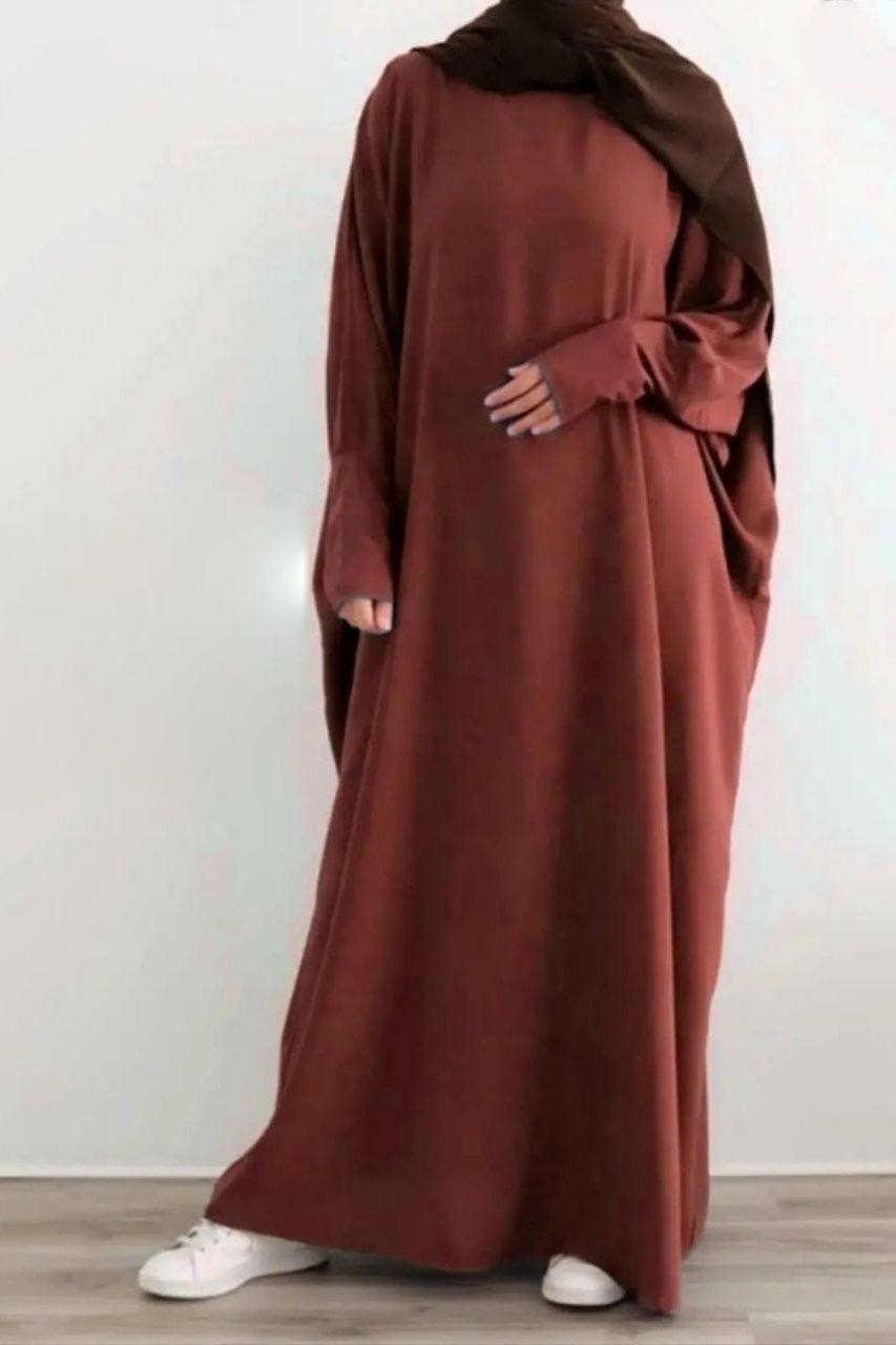 1071 FITTING SLEEVE ABAYA | MAROON