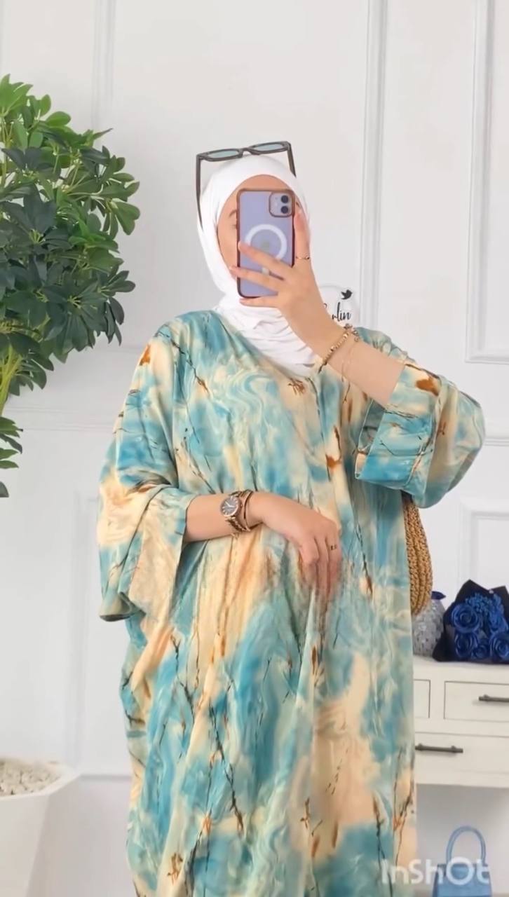 KINZA PRINTED KAFTAN ABAYA | SHADE-05