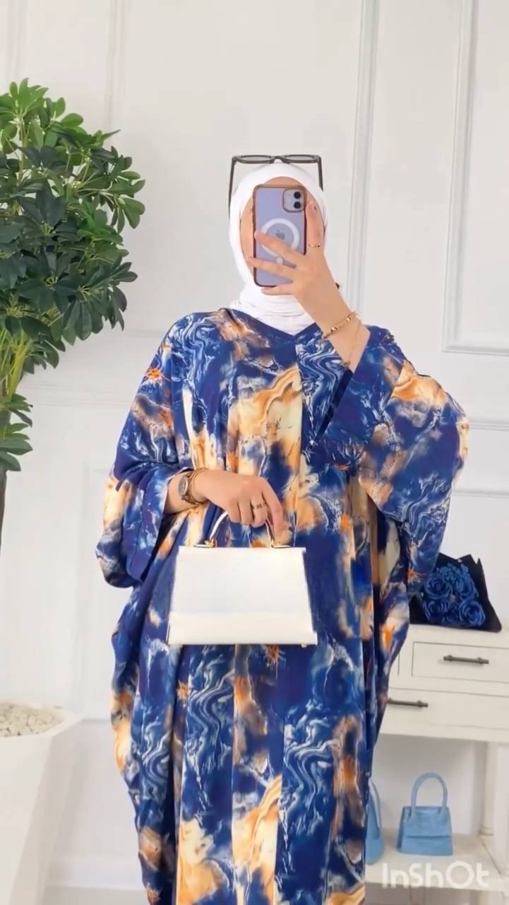 KINZA PRINTED KAFTAN ABAYA | SHADE-04