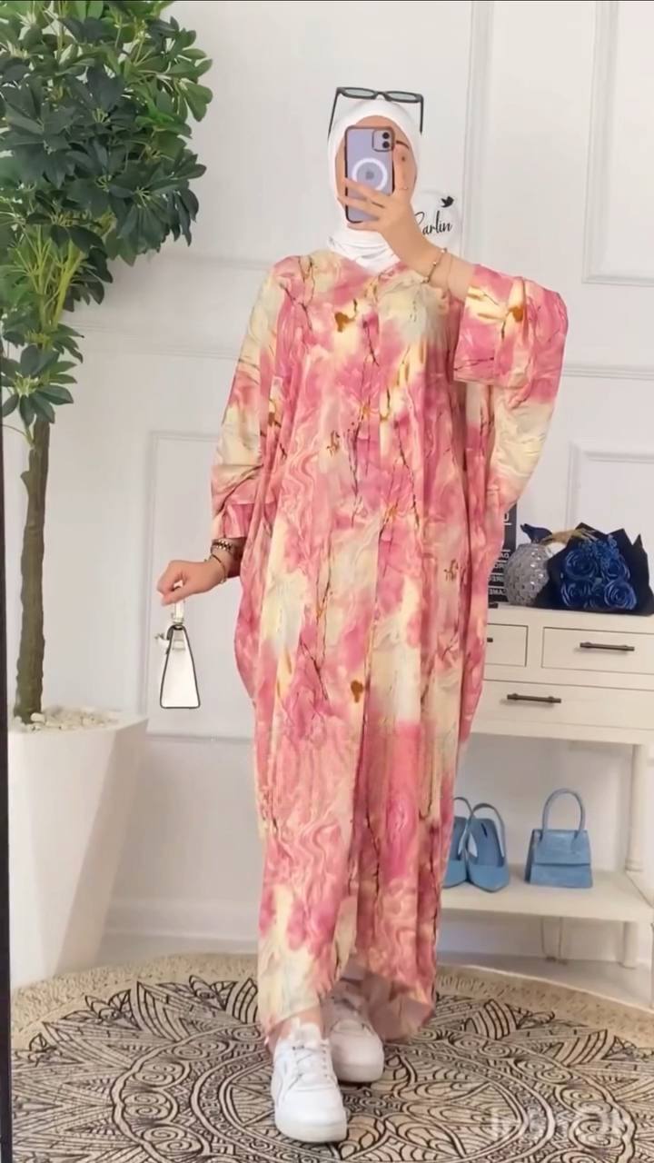 KINZA PRINTED KAFTAN ABAYA | SHADE-03