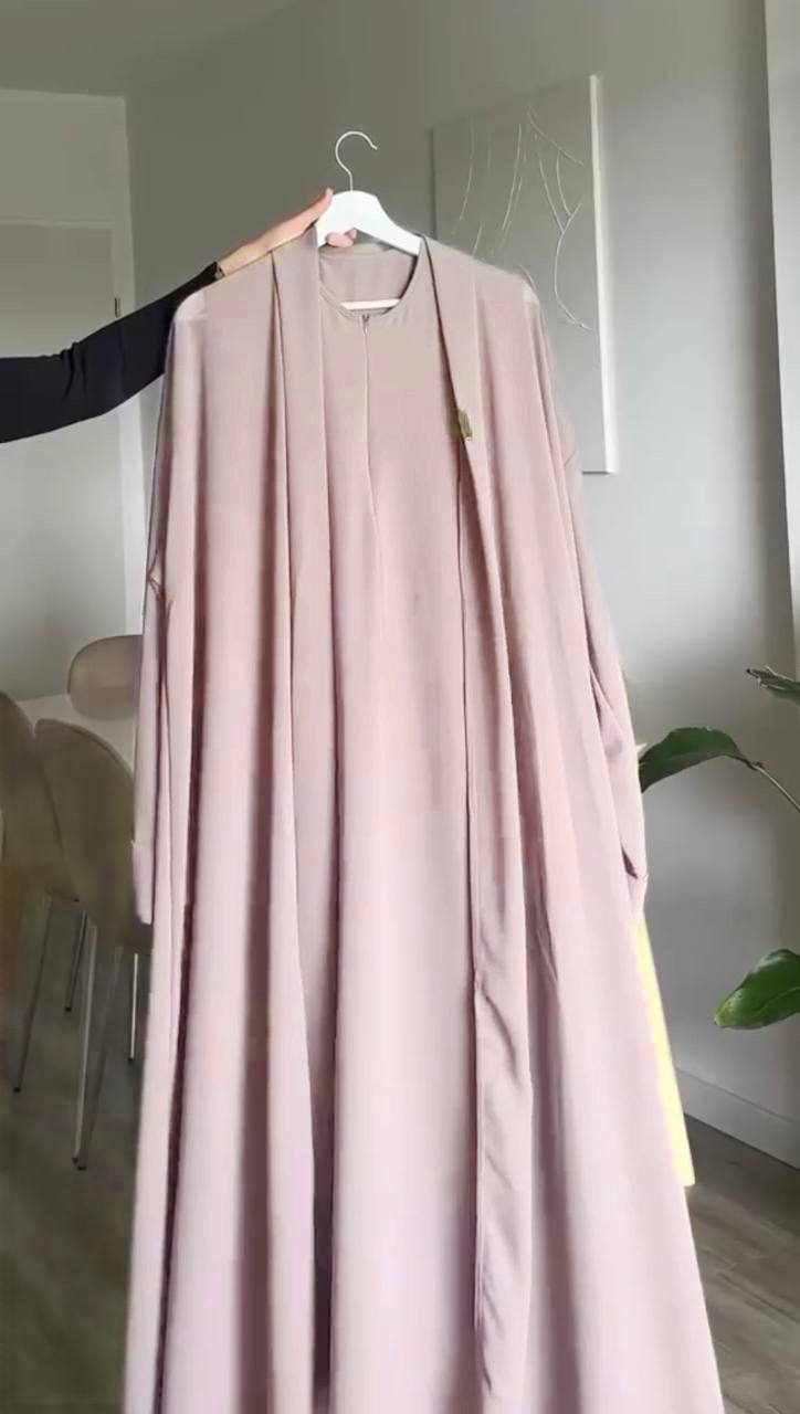 ANAM DOUBLE SHRUG ABAYA | SLASH GRY