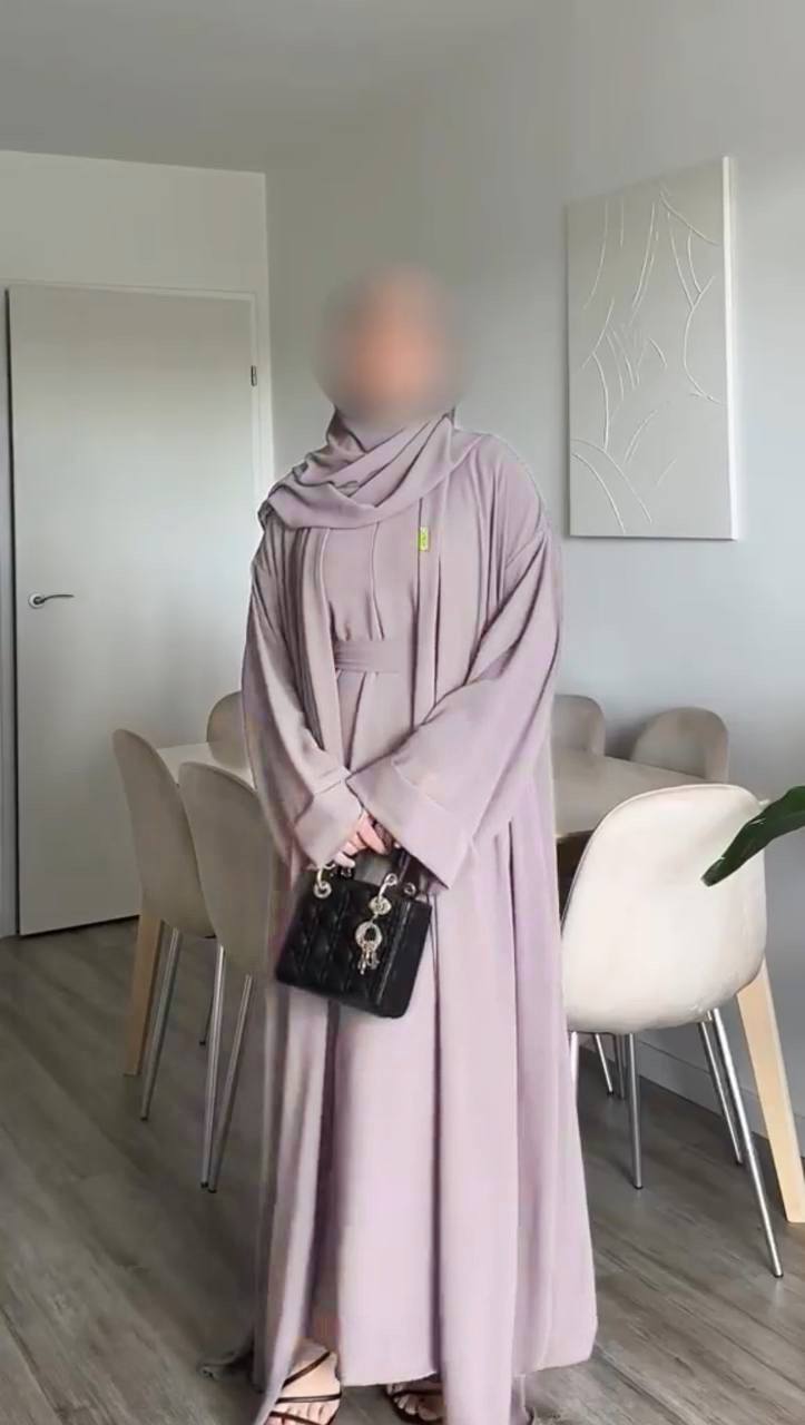 ANAM DOUBLE SHRUG ABAYA | SLASH GRY