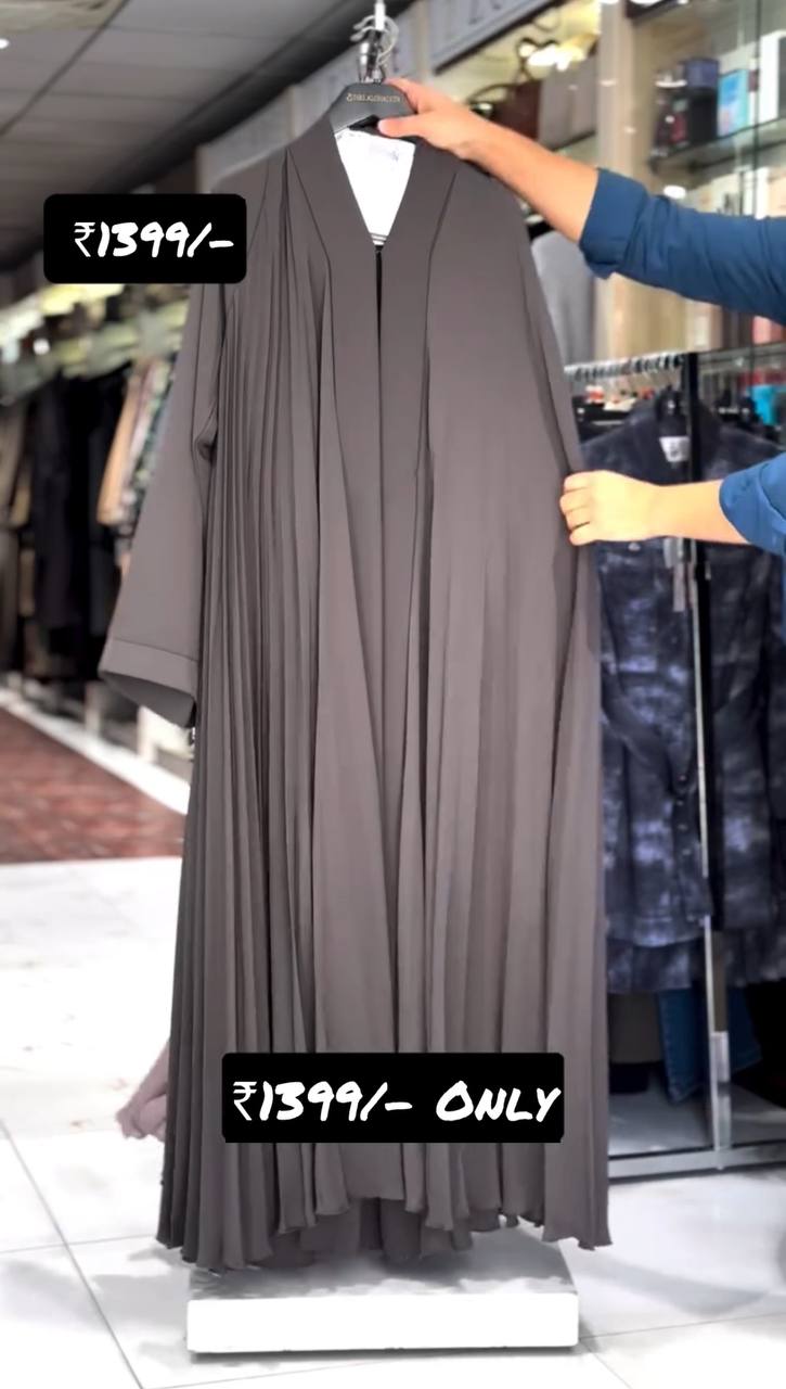 LIYANA FRONT OPEN ABAYA | GHESTNUT LITE