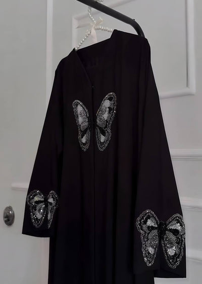 LILY HANDWORK ABAYA | BLACK