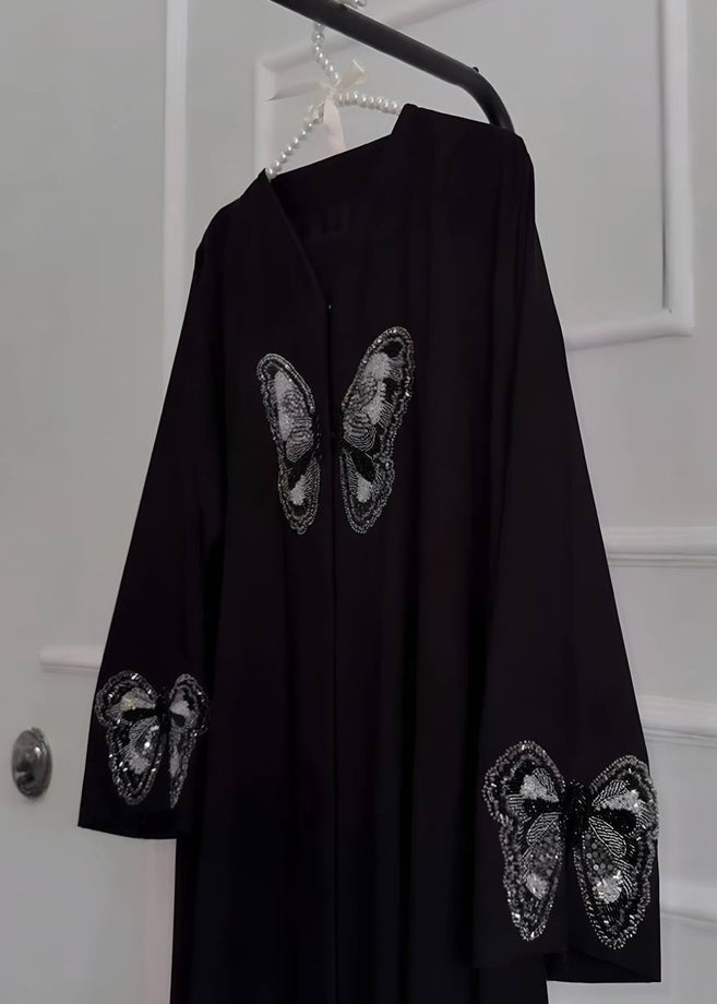 LILY HANDWORK ABAYA | BLACK