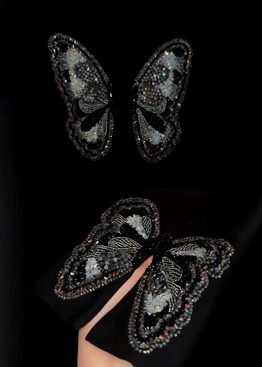 LILY HANDWORK ABAYA | BLACK