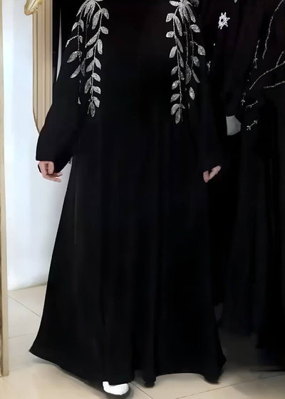 BUSHRA HANDWORK ABAYA | BLACK