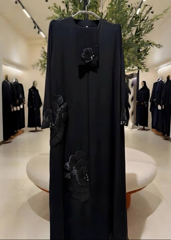 RUKAIYYA LUXE ABAYA | BLACK