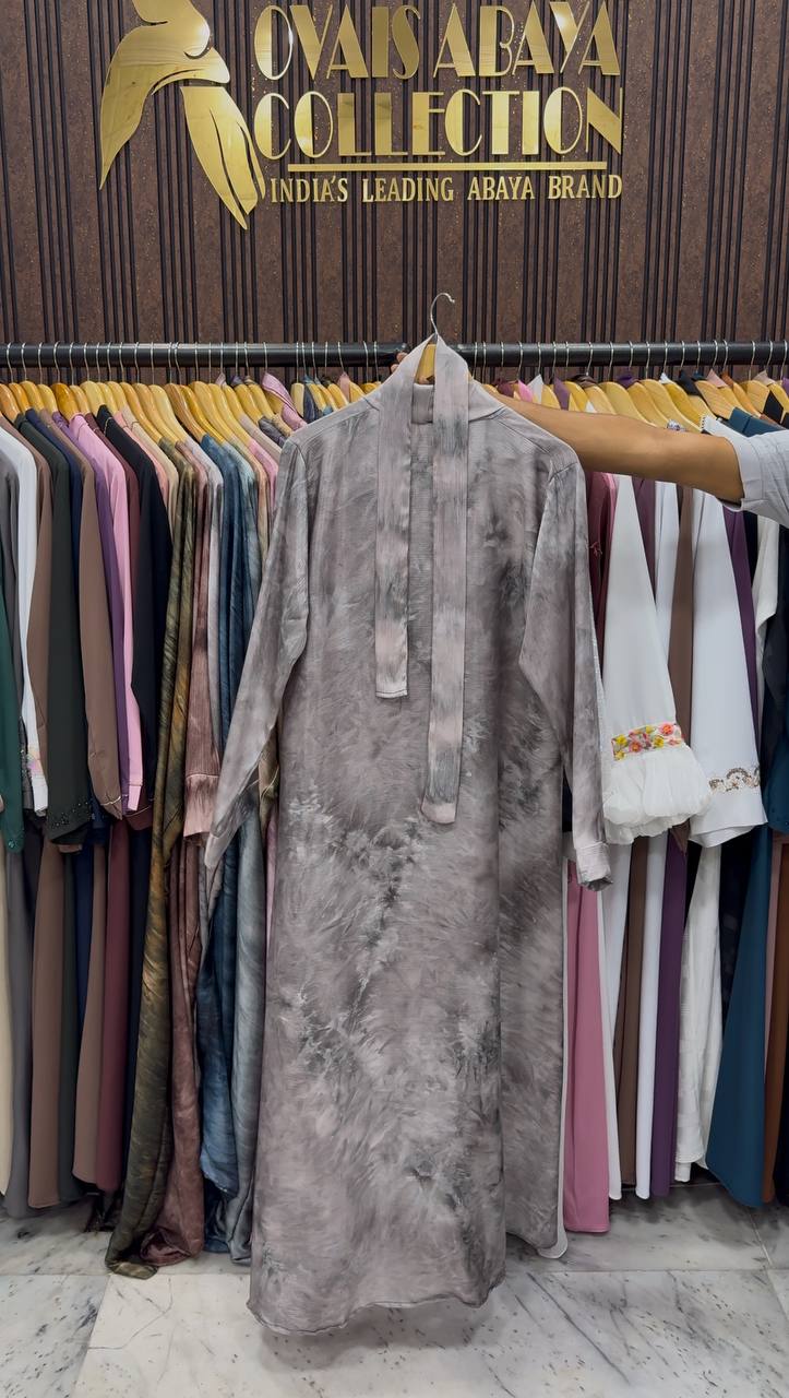 Sabah Korean Smoke Shaded Abaya - ( Shade - 06 )