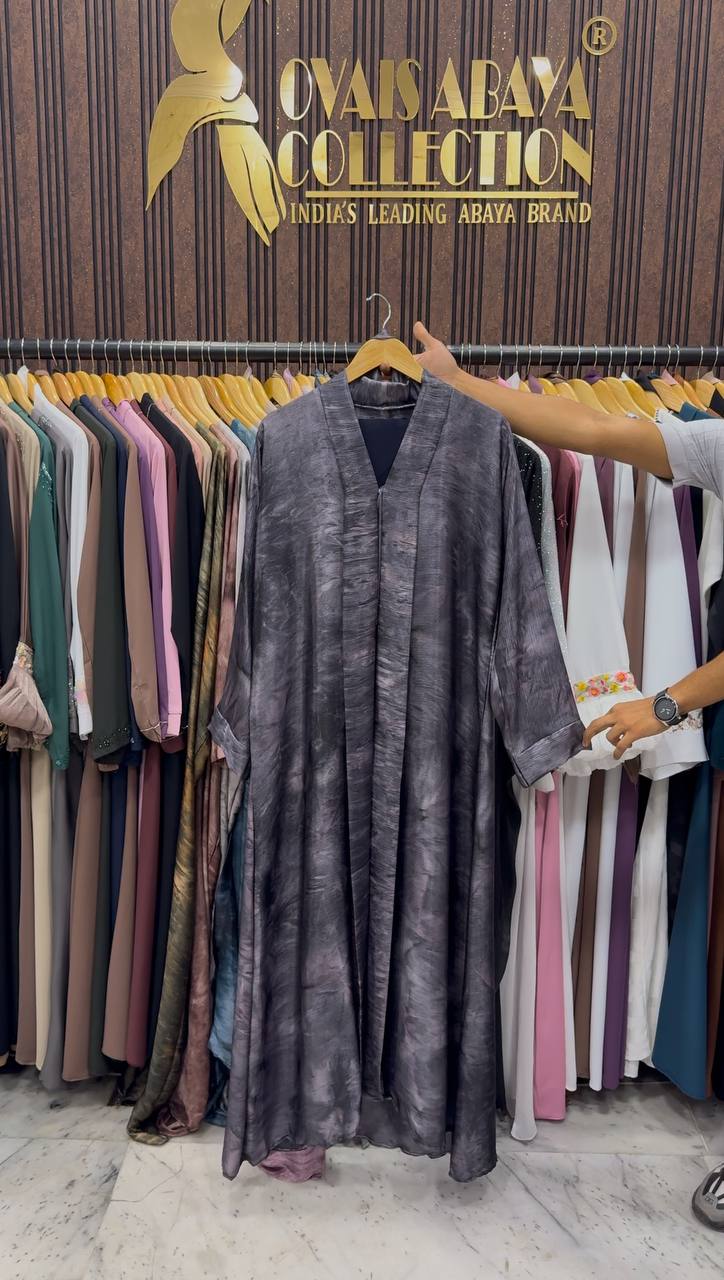 Sabah Korean Smoke Shaded Abaya - ( Shade - 09 )