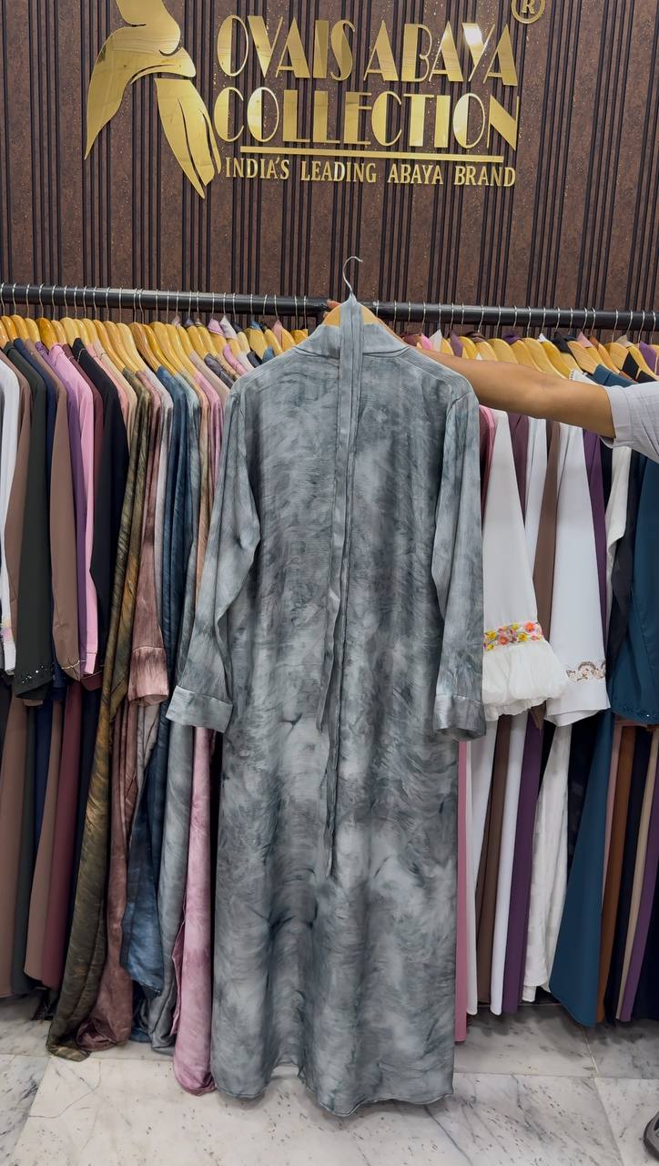 Sabah Korean Smoke Shaded Abaya - ( Shade - 10 )