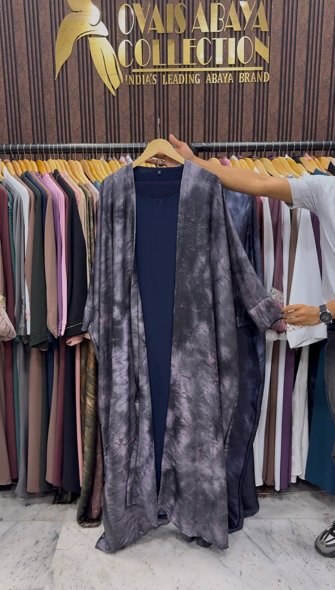 SABAH DOUBLE SHRUG SHADED ABAYA | LAVENDER