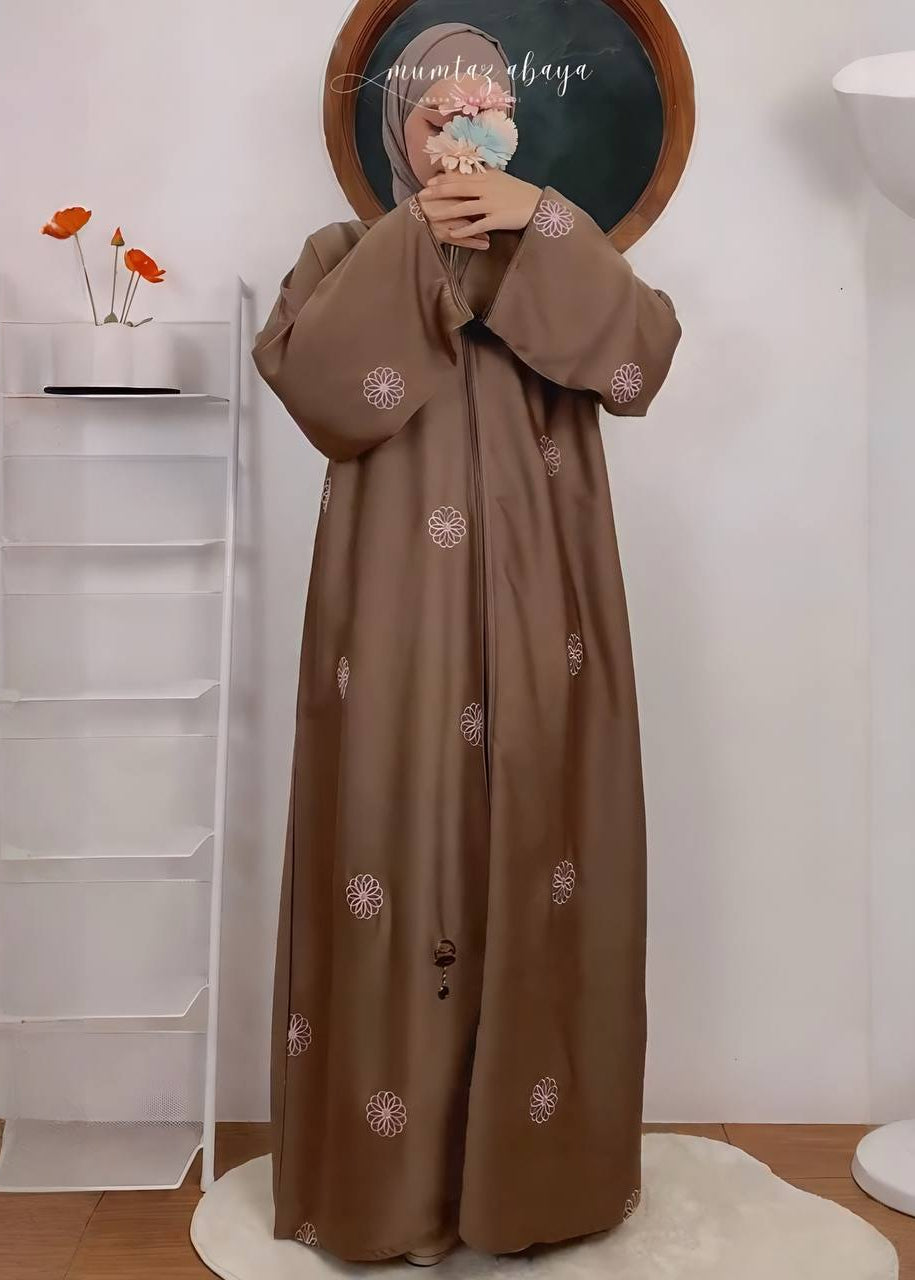 MUMTAZ FRONT OPEN ABAYA | GOLDEN