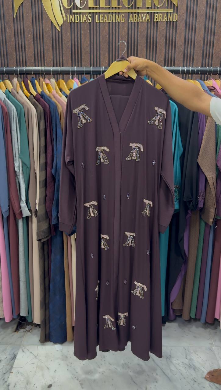 LV STYLE HANDWORK ABAYA | D-PURPLE