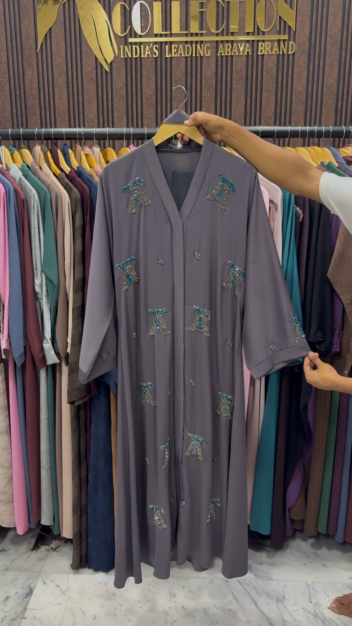 LV STYLE HANDWORK ABAYA | PURPLE