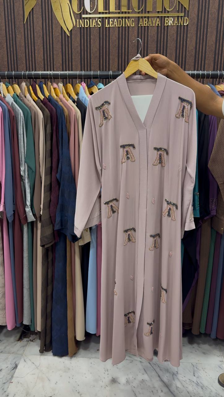 LV STYLE HANDWORK ABAYA | NUDE