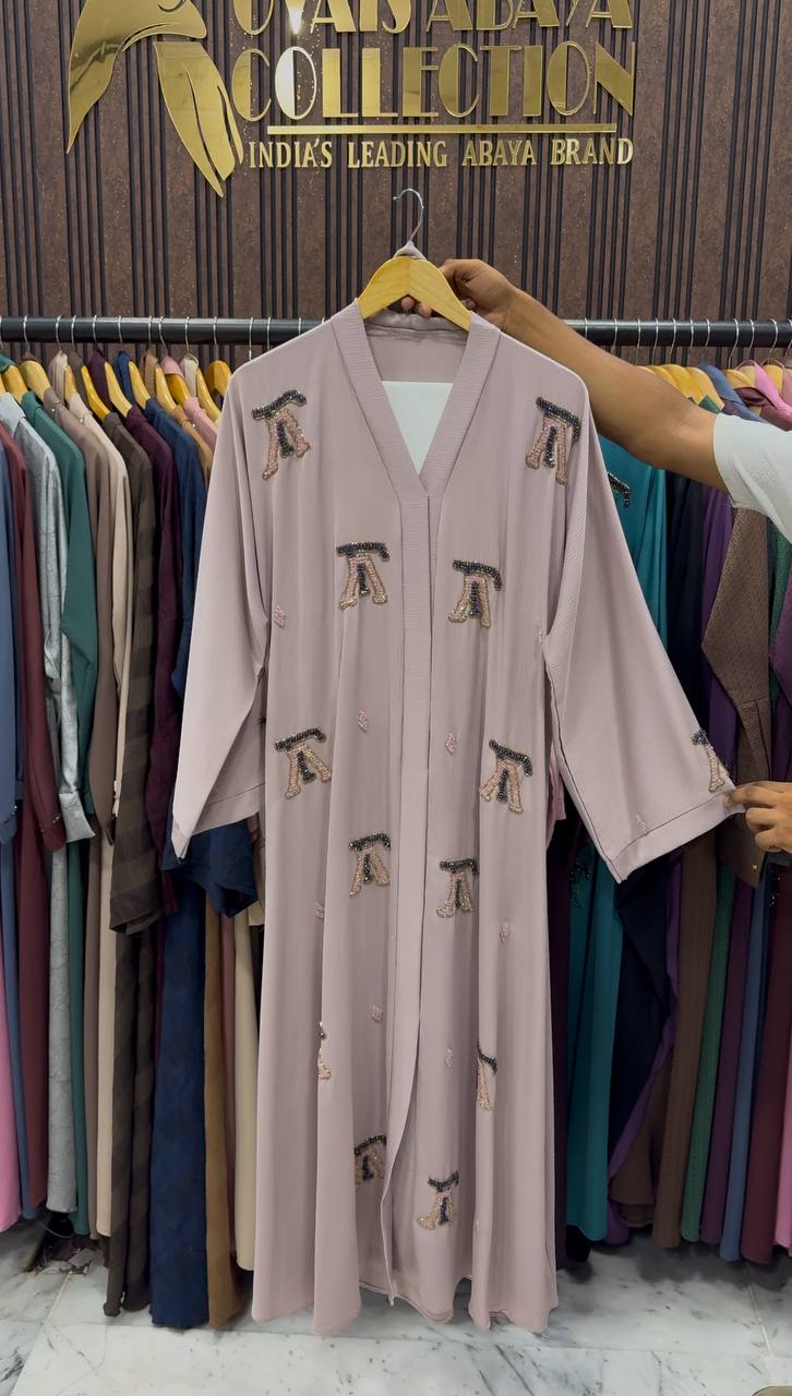 LV STYLE HANDWORK ABAYA | NUDE