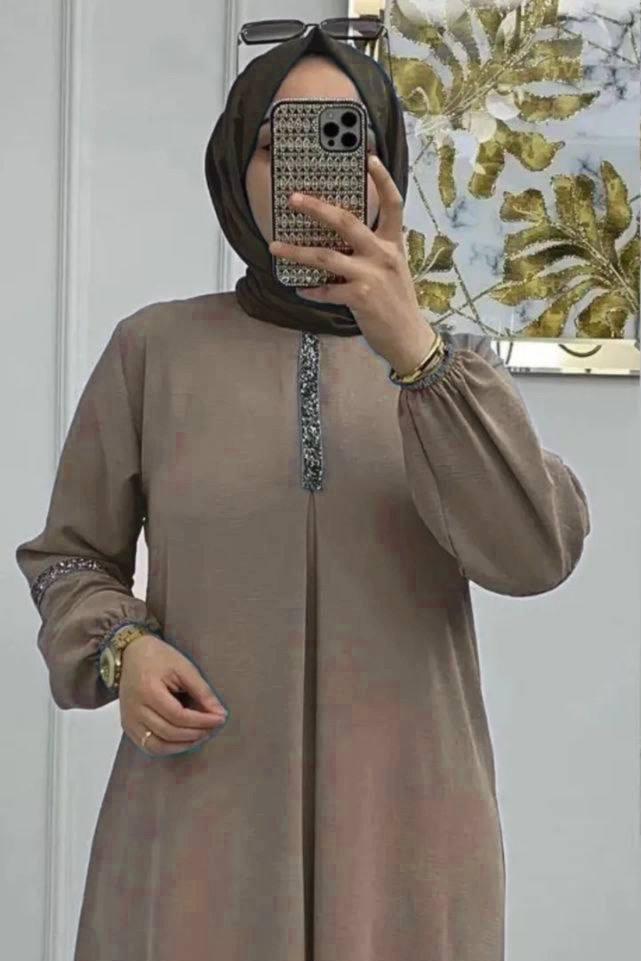 6001 - AASH BASIC ABAYA | GOLDEN