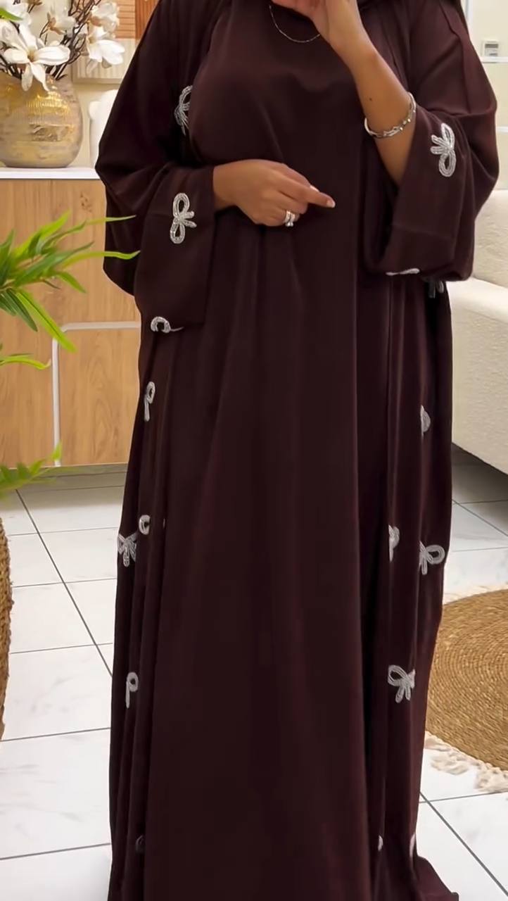 REHBAR DOUBLE SHRUG ABAYA | MAROON