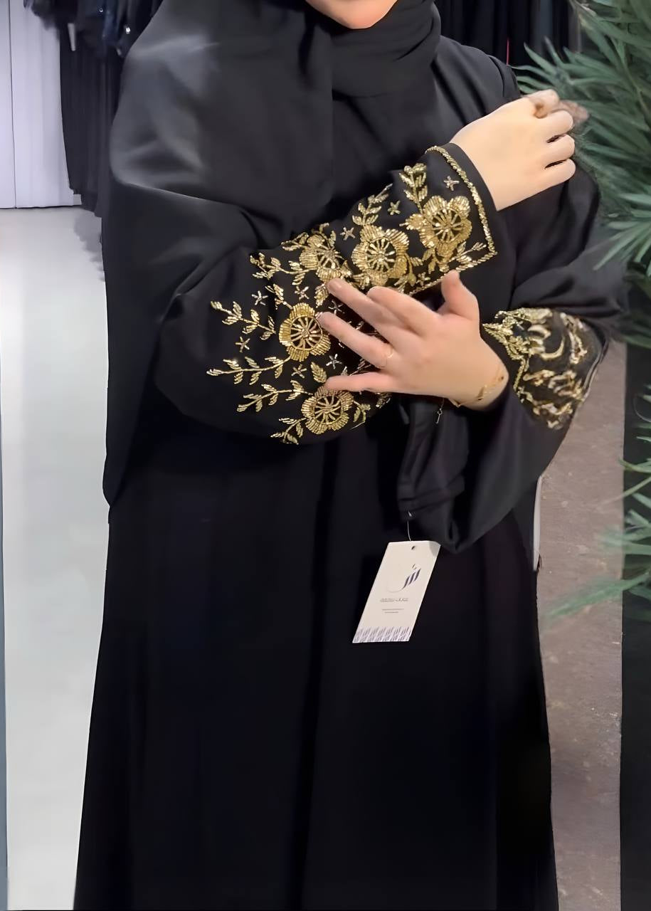AHANA HANDWORK ABAYA | BLACK