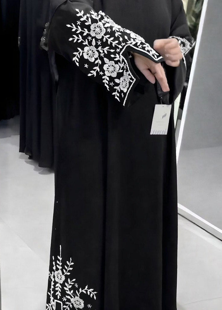 AHANA HANDWORK ABAYA | WHITE