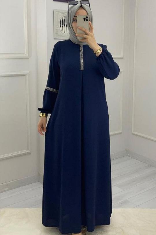 6001 - Aash Basic Abaya | ROYAL BLUE