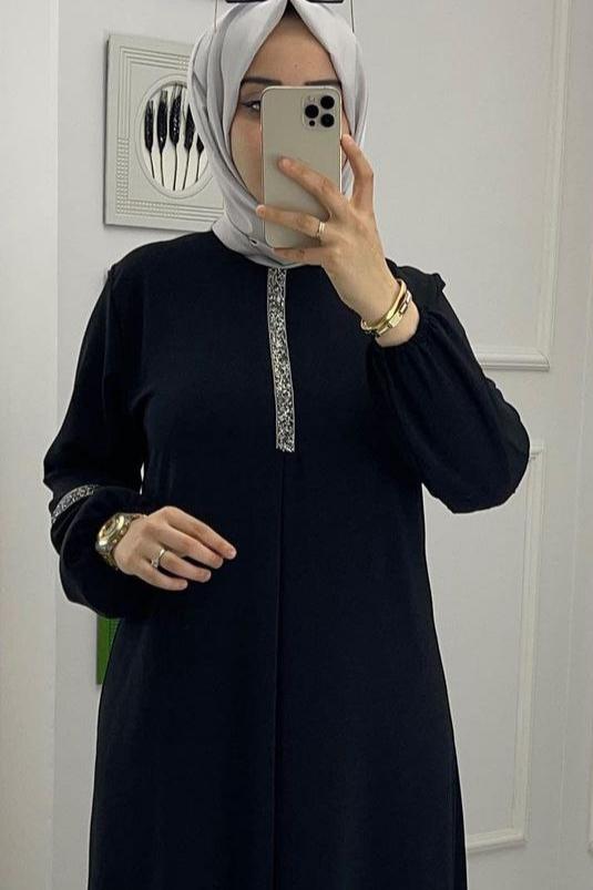 6001 - Aash Basic Abaya | BLACK