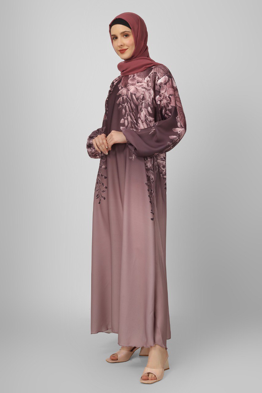 ALIZA PRINTED ABAYA | LAVENDER