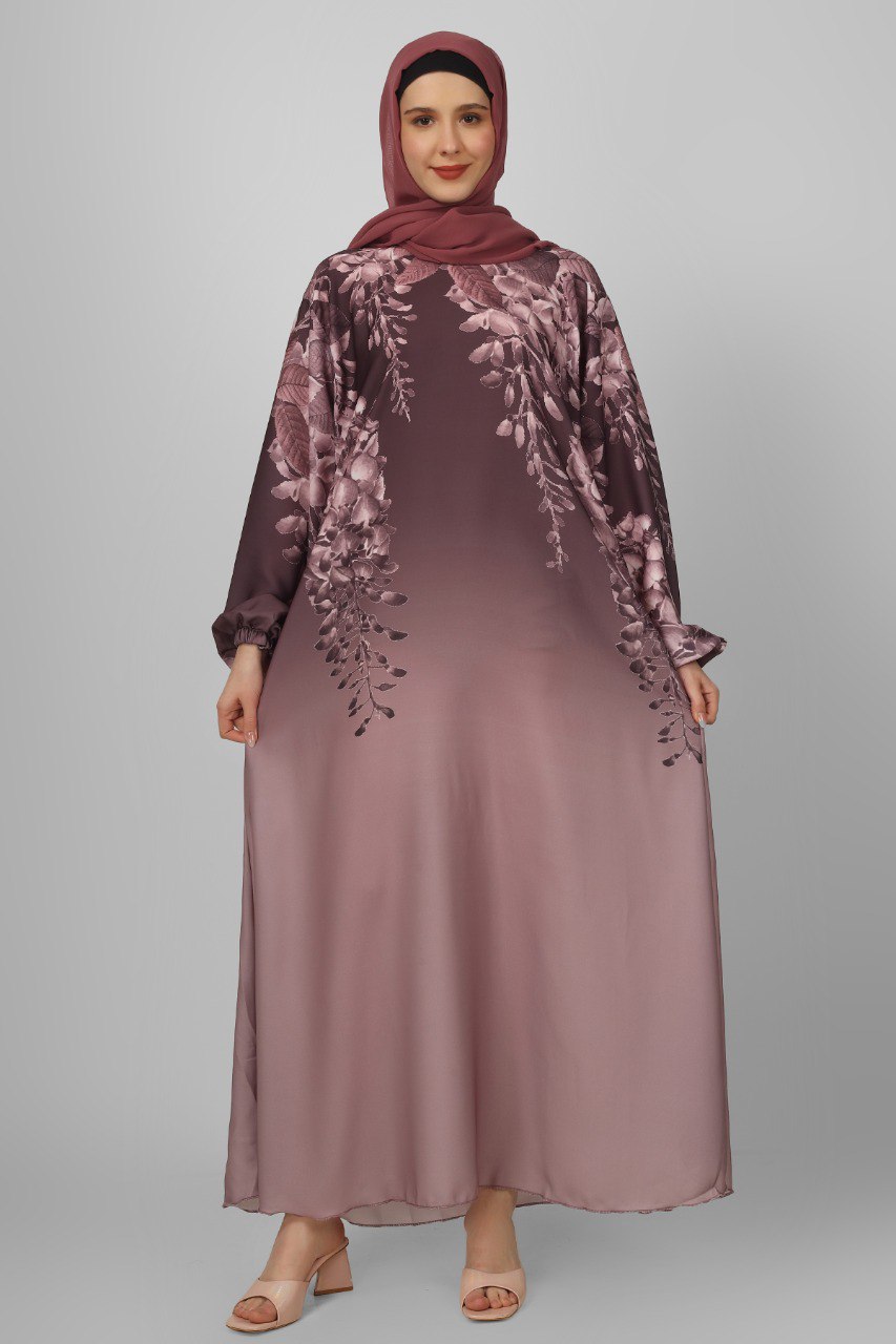 ALIZA PRINTED ABAYA | LAVENDER