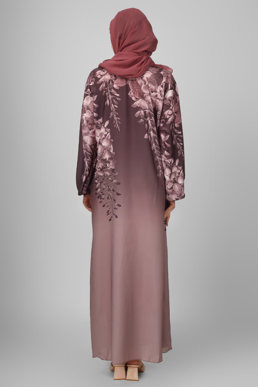 ALIZA PRINTED ABAYA | LAVENDER