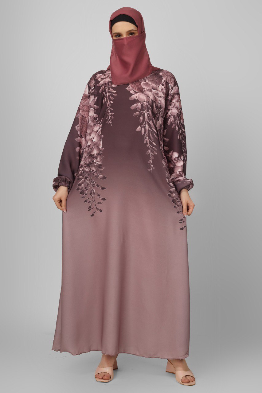 ALIZA PRINTED ABAYA | LAVENDER
