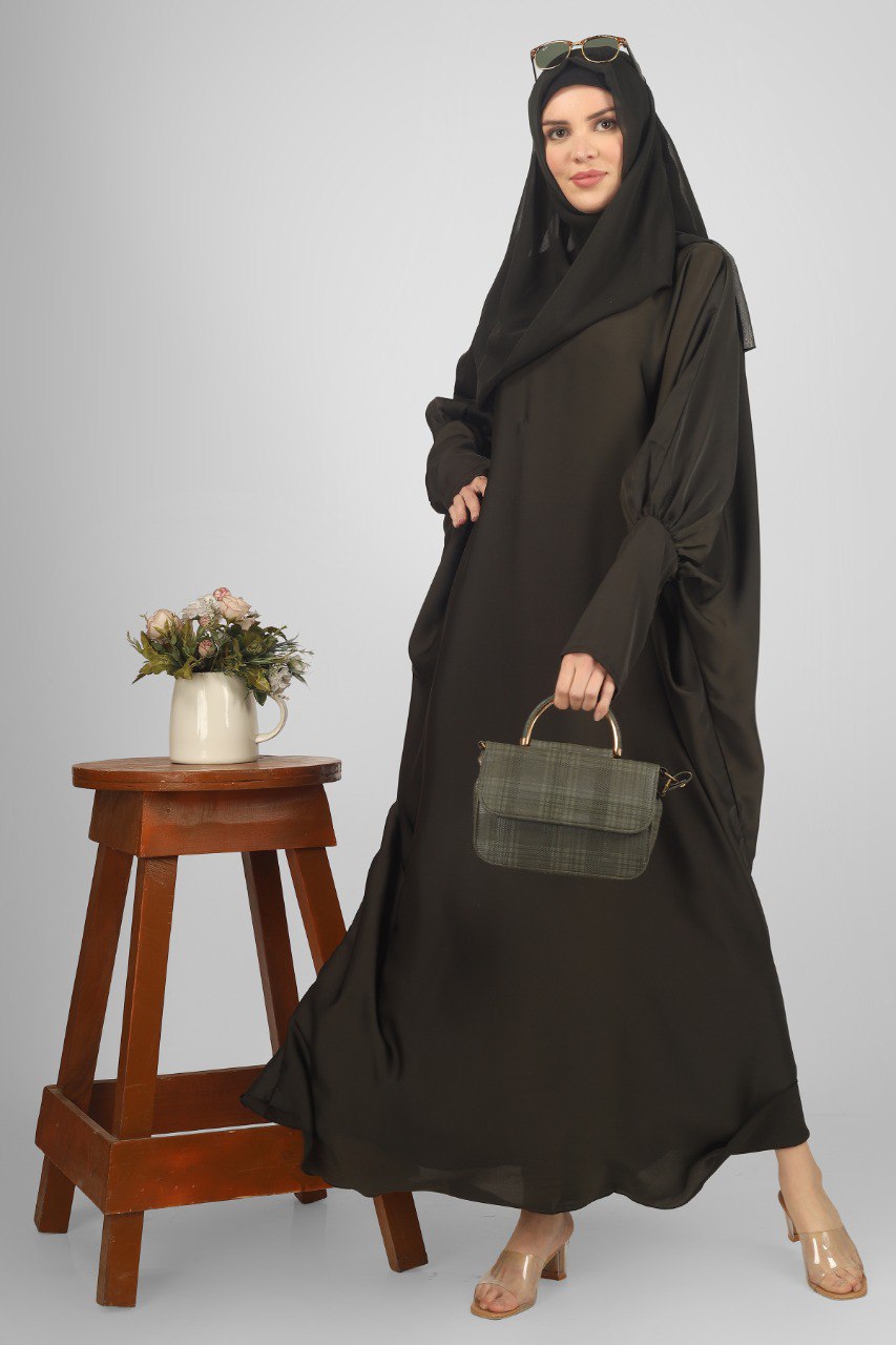 1071 FITTING SLEEVE ABAYA | OLIVE