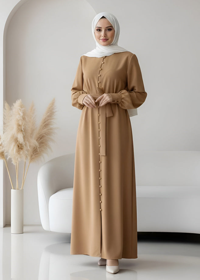 AYESHA FRONT OPEN ABAYA | SPL GOLDEN