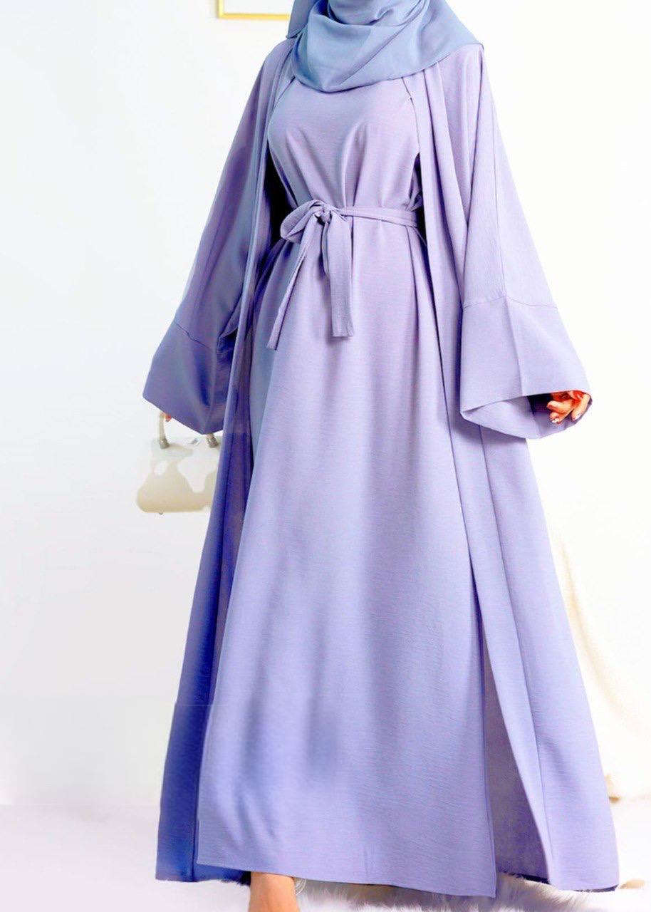 DUBAI CRUSH DOUBLE SHRUG ABAYA | LIL LAVENDER