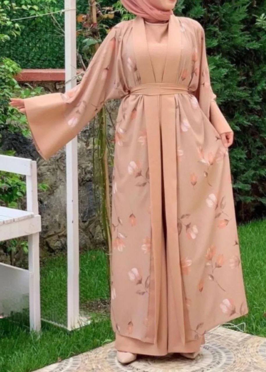 MARHABA DOUBLE SHRUG ABAYA | ROSE GOLD