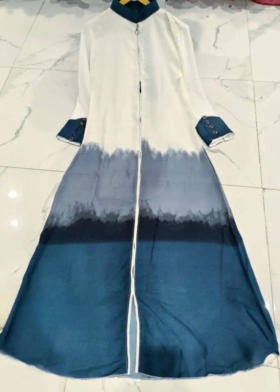 JUNIBA ZIPPER ABAYA | LOW TEAL