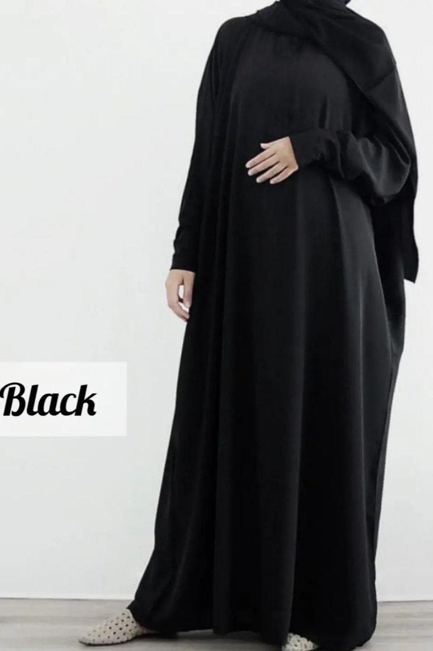 1071 Beautifull fitting sleeve Abaya | BLACK ( Best of Daily Wear )